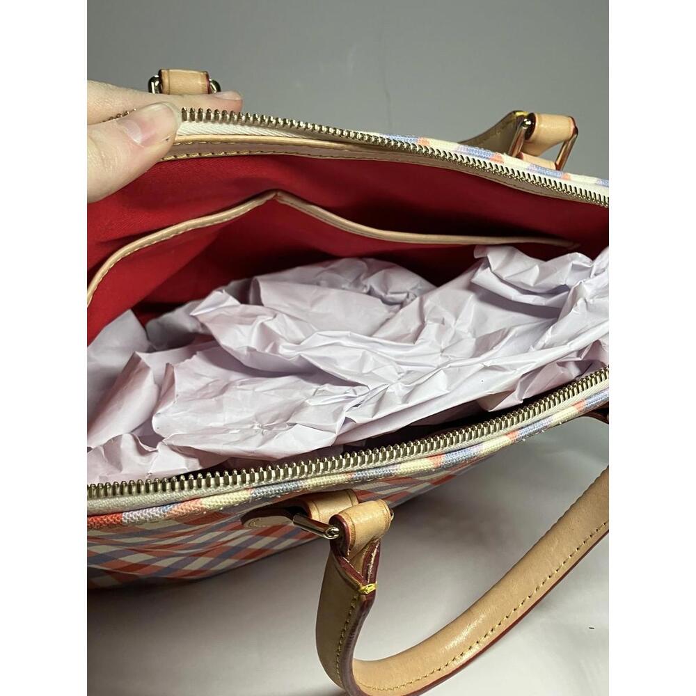 Dooney & Bourke Satchel Bag Womens Medium Multicolor Gingham Crossbody Zip - Picture 5 of 5